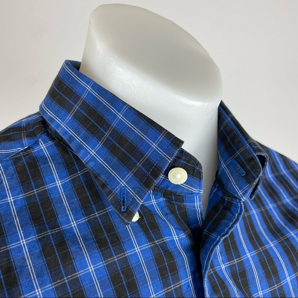 Fred Perry Blue and Black Buttoned Shirt